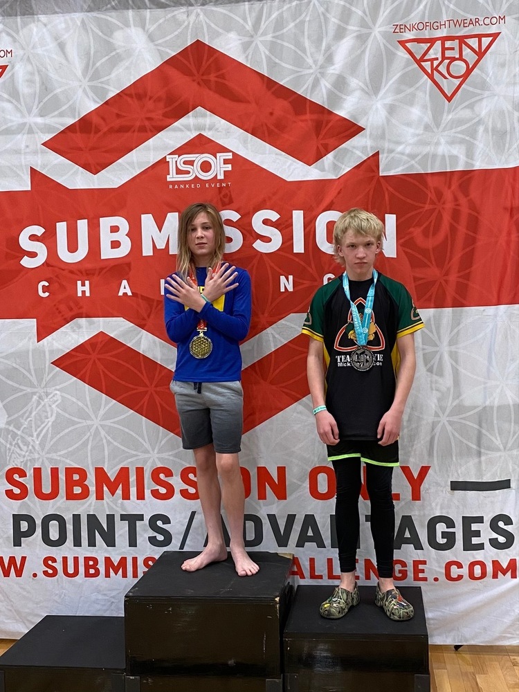 student on medal stand