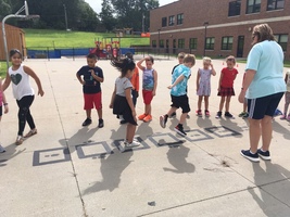students on playground