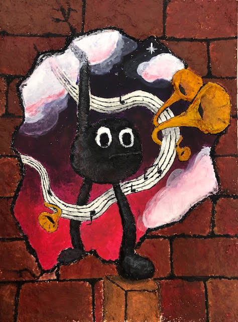 Marcus Bartman: Toilet Paper and Glue Water on Canvas